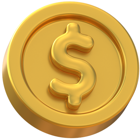 United States Dollar Coin  3D Icon