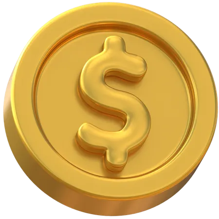 United States Dollar Coin  3D Icon