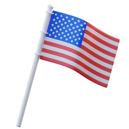3 D Illustration United States Flag 3D Icon