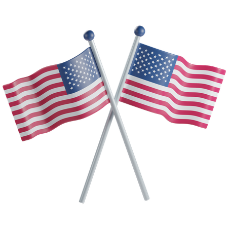 United States Flag 2  3D Icon