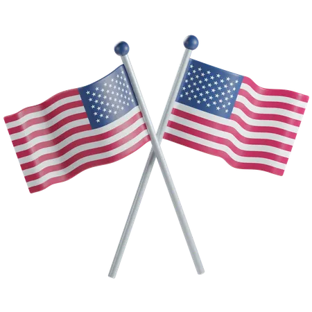 United States Flag 2  3D Icon