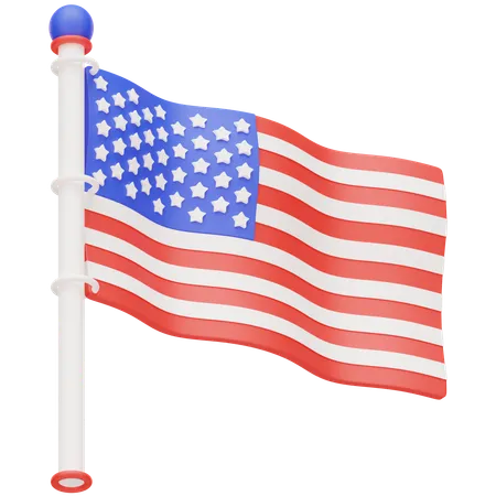 United States Of America Flag  3D Icon