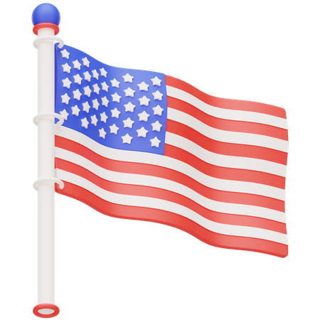 United States Of America Flag  3D Icon