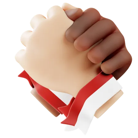 Unity Handshake  3D Icon