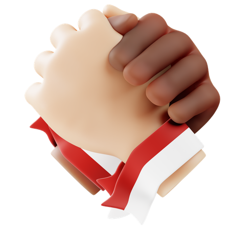 Unity Handshake  3D Icon