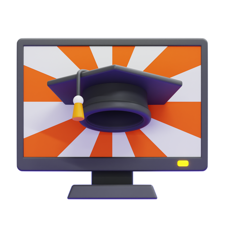 Universidad en línea  3D Icon