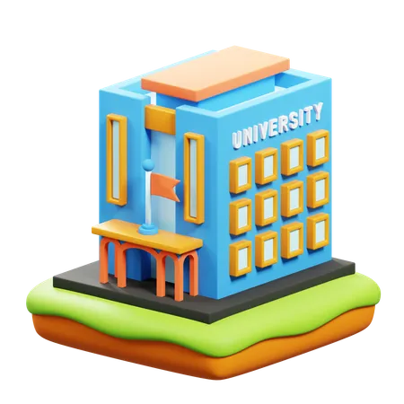 Universidade  3D Icon