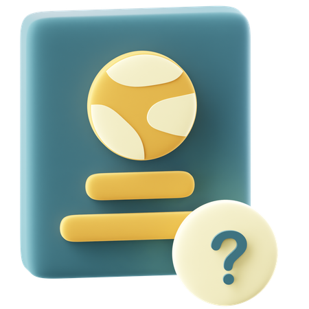 Unknown Passport  3D Icon