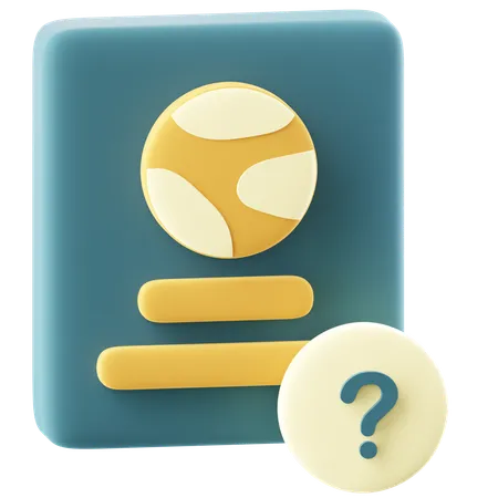 Unknown Passport  3D Icon