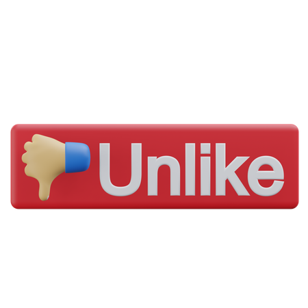 Unlike Button  3D Icon