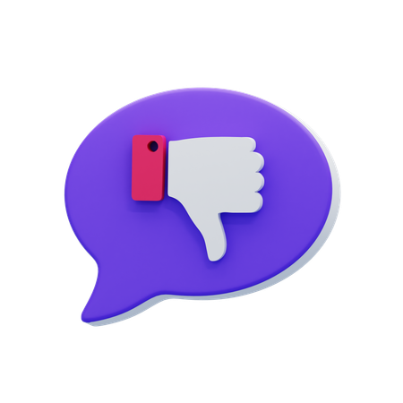 Unlike Chat Bubble  3D Icon