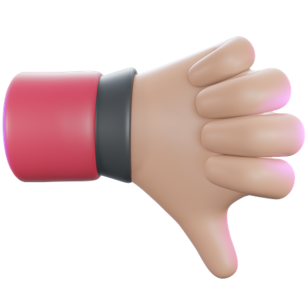 Unlike hand Gesture  3D Illustration