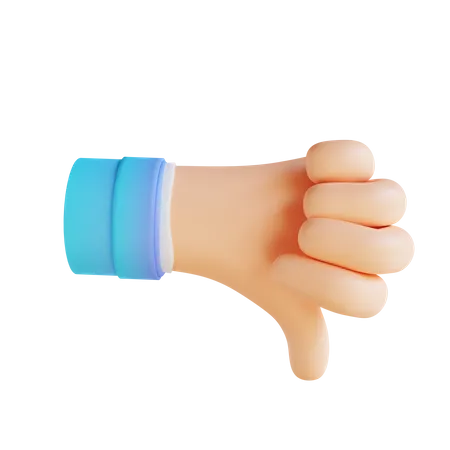 Unlike hand Gesture  3D Illustration