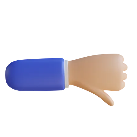 Unlike Hand Gesture  3D Illustration