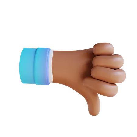 Unlike hand Gesture  3D Illustration