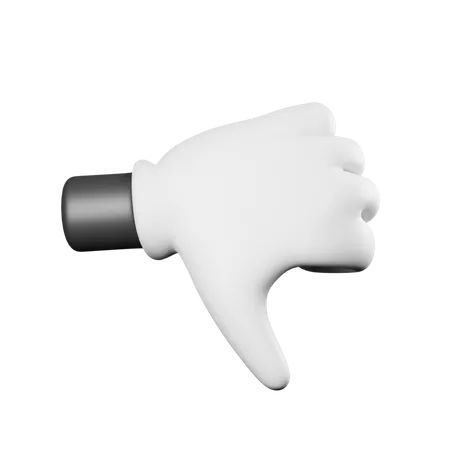 Unlike Hand Gesture  3D Illustration