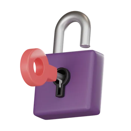 Cybersecurity With Of A Key Cyber Security Icon Ideal For Web And Network Protection Concepts 3 D Render 3D Icon