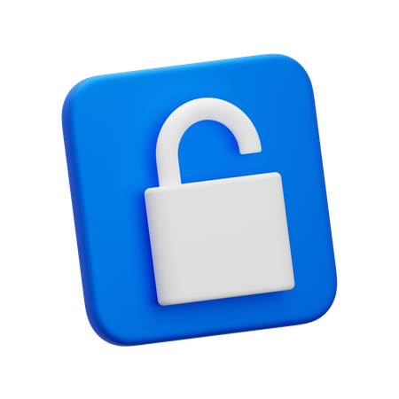 Unlock  3D Icon