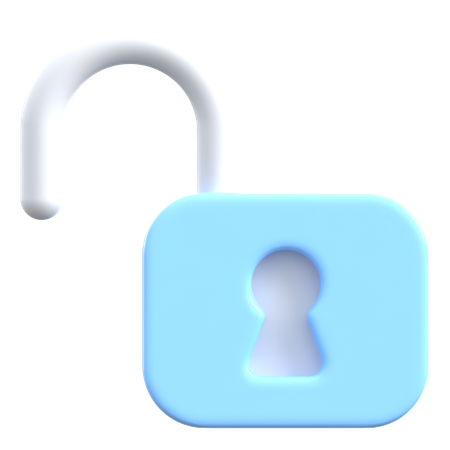 Unlock  3D Icon