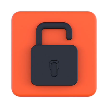 Unlock  3D Icon