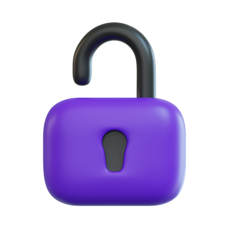 Unlock  3D Icon