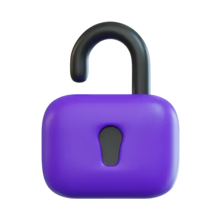 Unlock  3D Icon
