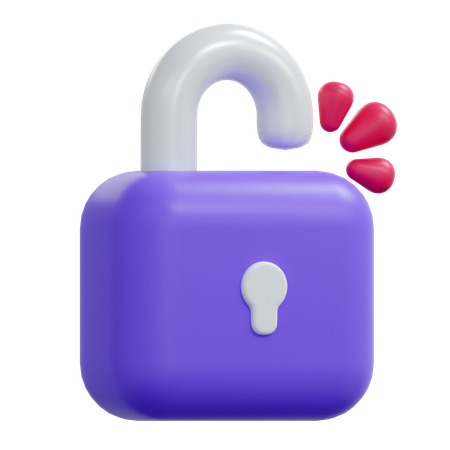 Unlock  3D Icon