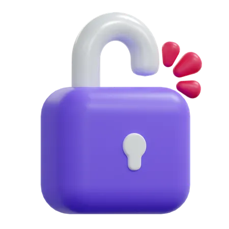 Unlock  3D Icon