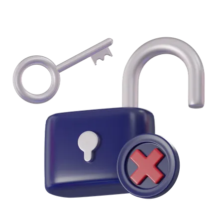 Unlock  3D Icon