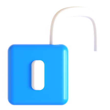 Unlock  3D Icon