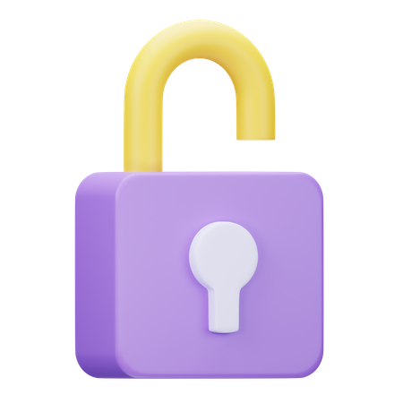 Unlock  3D Icon