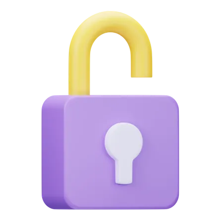 Unlock  3D Icon