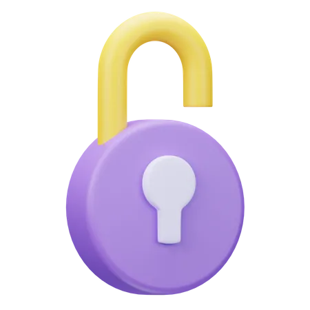 Unlock  3D Icon