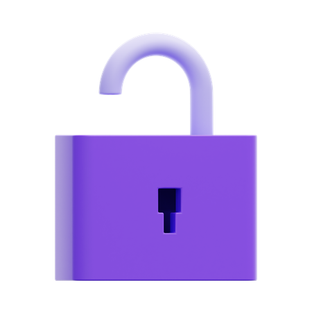 Unlock  3D Icon