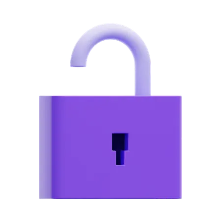 Unlock  3D Icon