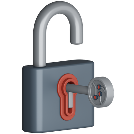 Unlock  3D Icon