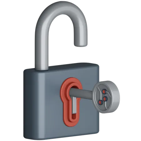 Unlock  3D Icon