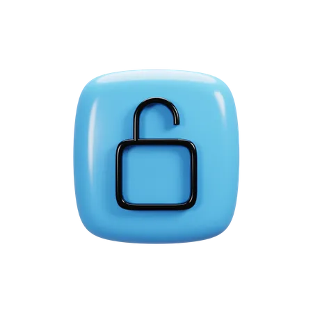 Unlock  3D Icon