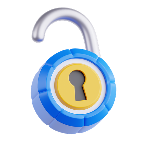 Unlock  3D Icon