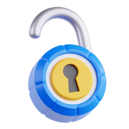 Unlock  3D Icon