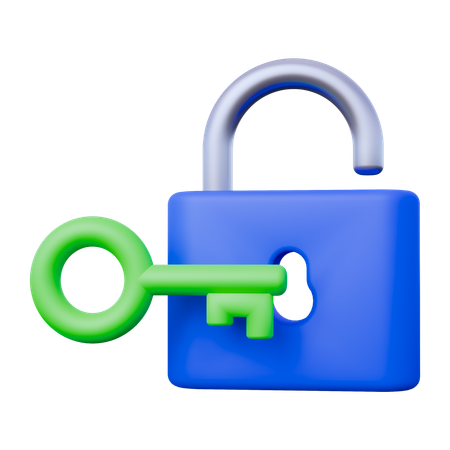 Unlock  3D Icon