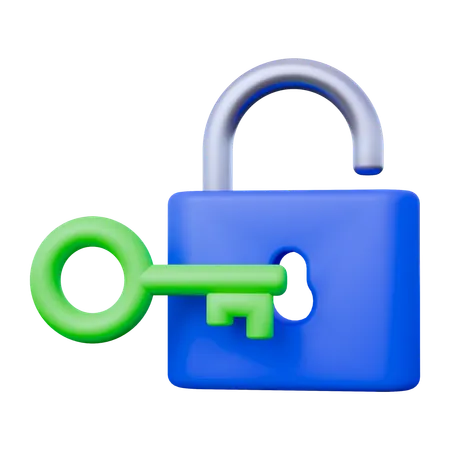 Unlock  3D Icon
