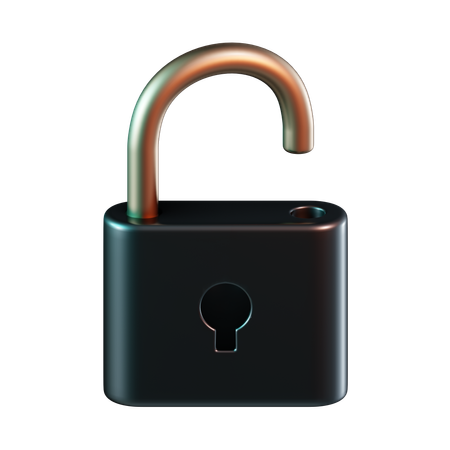 Unlock  3D Icon