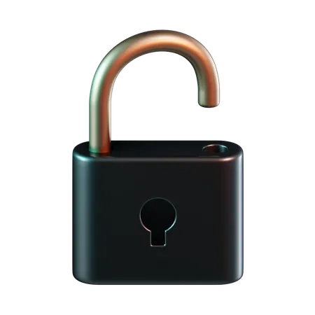 Unlock  3D Icon