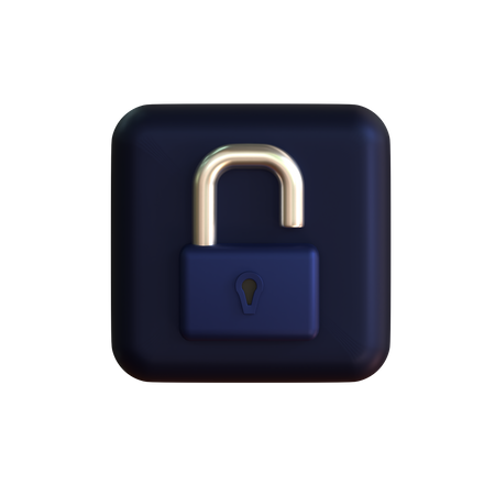 Unlock  3D Icon