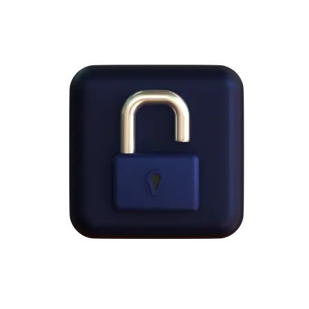 Unlock  3D Icon