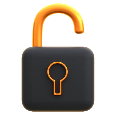 Unlock  3D Icon