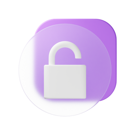 Unlock  3D Icon