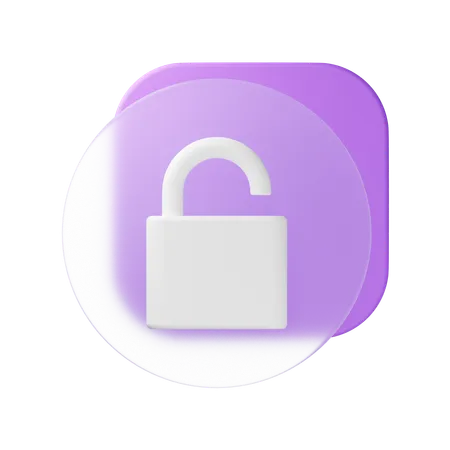 Unlock  3D Icon