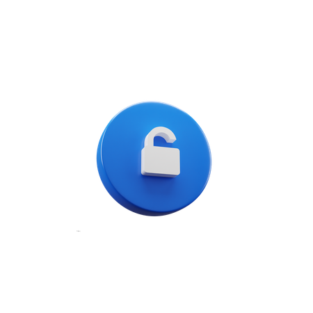 Unlock  3D Icon